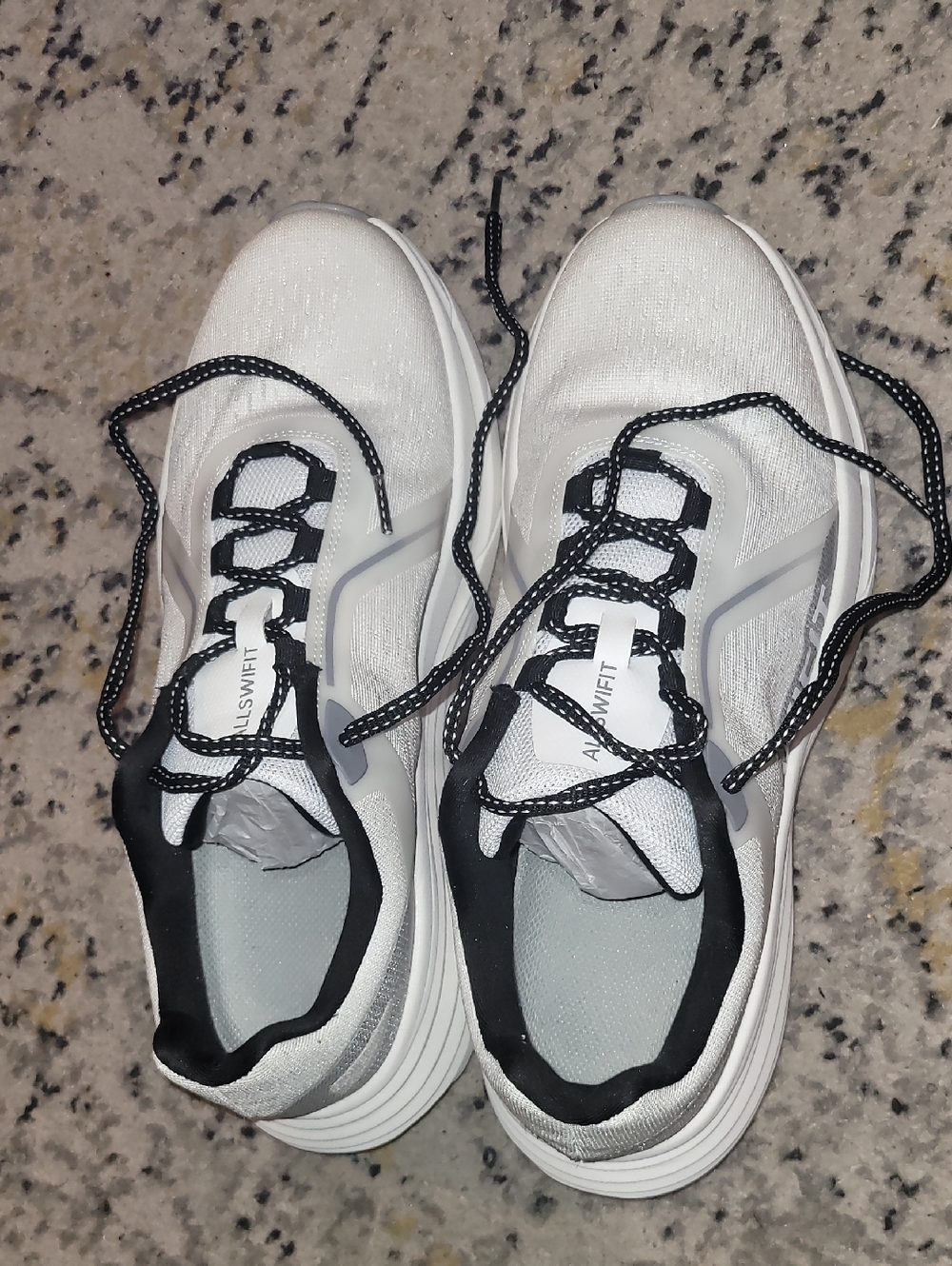 White and Black Athletic Sneakers/ ALL SWIEFIT Size US 10.5